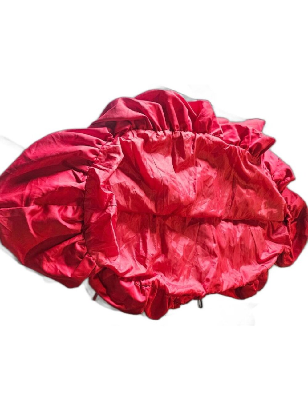 Vintage NOS Y2K Josh & Jazz Red Satin Prom Dress Jr 7/8 Rhinestone Corset Gown - Picture 10 of 13